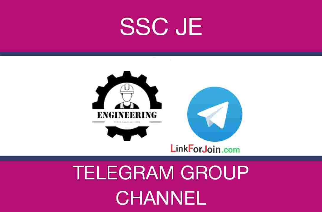 SSC JE Telegram Chanel Link & Group 2022